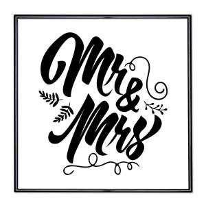 Fotokader met slogan - Mr & Mrs
