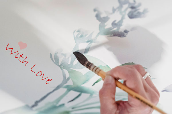 De liefde is een kunst - schilder een schilderij voor een dierbare persoon