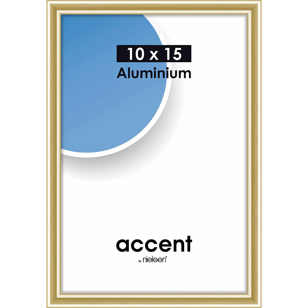 Lijst van aluminium Accent 10x15 cm | goud, glanzend | normaal glas