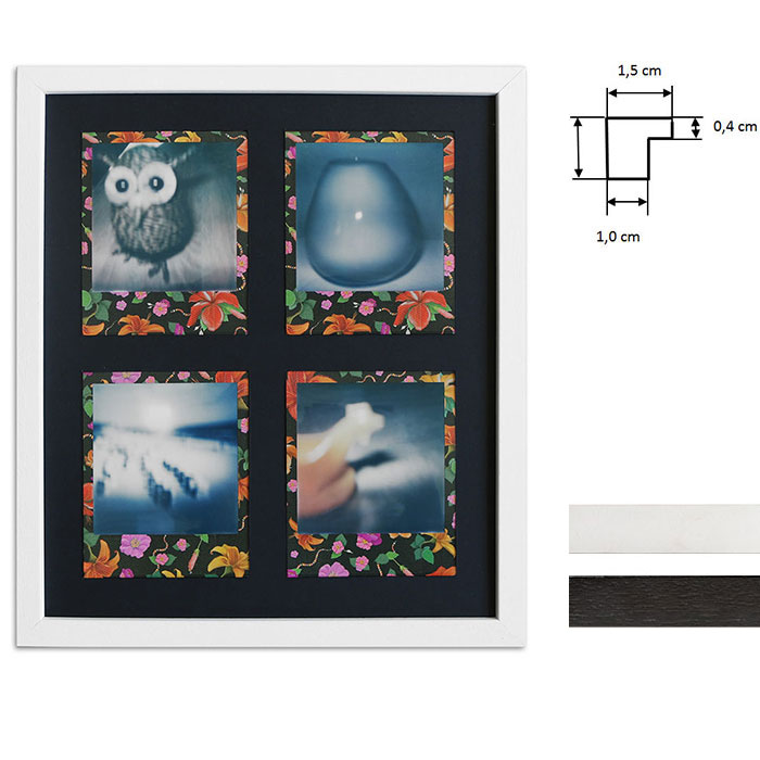 Lijst voor 4 directbeelden - Typ Polaroid 600 