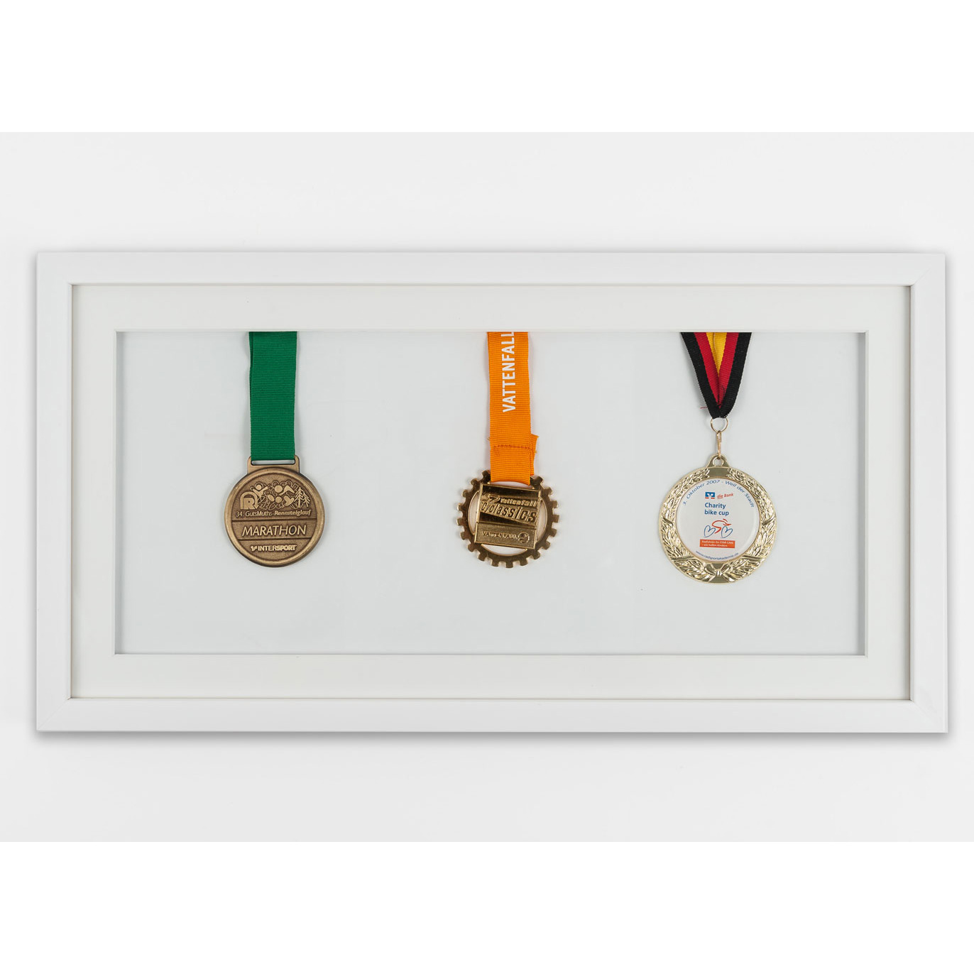 Lijst voor medailles 25x50 cm, wit 25x50 cm | wit | normaal glas