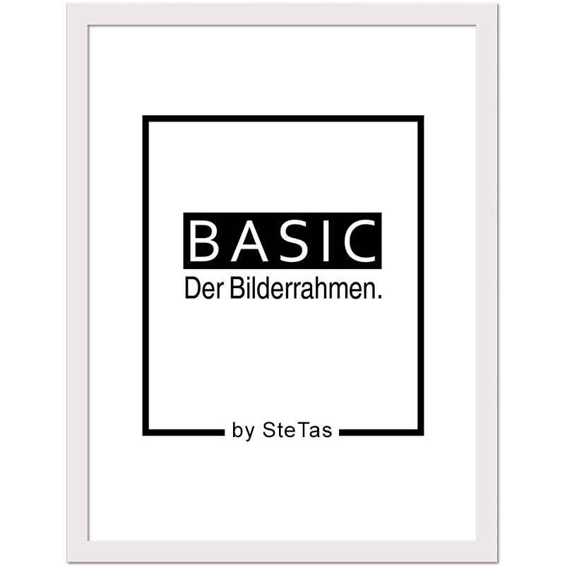 Lijst van hout Basic (MDF) 59,4x84,1 cm (A1) | wit | plexiglas